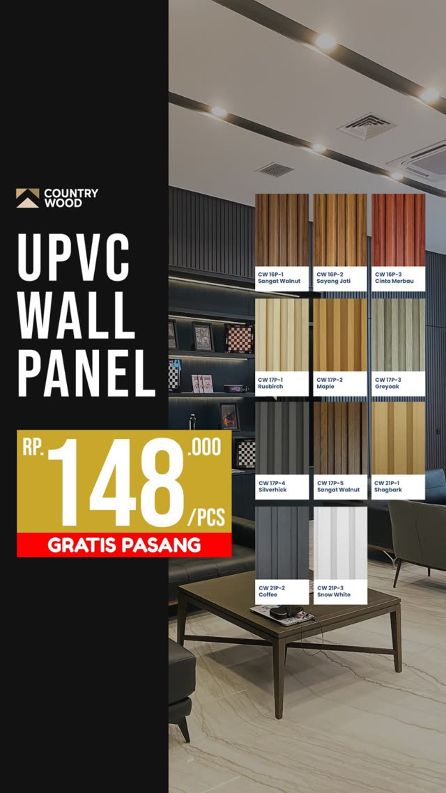 Iklan Countrywood Jabodetabek panel dinding UPVC