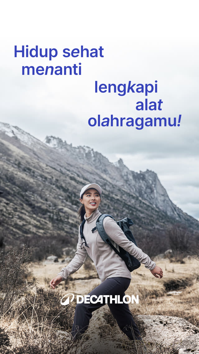 Iklan Decathlon Indonesia perlengkapan hiking anti hujan