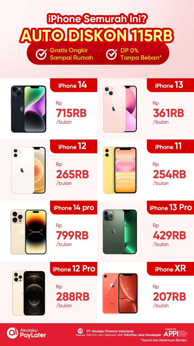 Iklan Akulaku PayLater cicilan iPhone per bulan