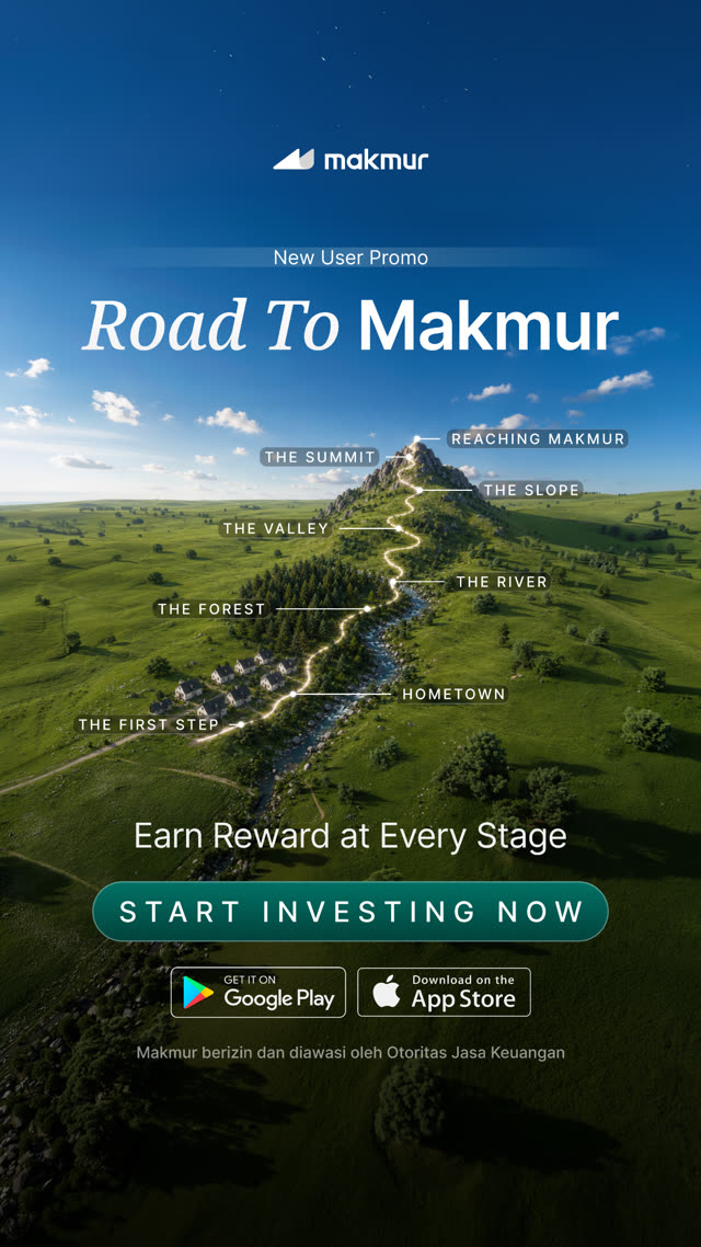 Iklan Makmur aplikasi saham dan reksa dana new user promo