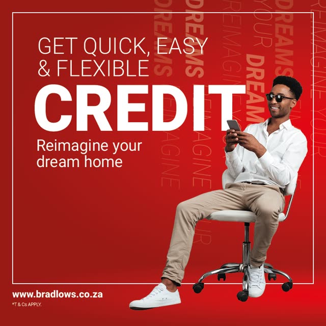 Iklan Bradlows kredit fleksibel tanpa DP untuk furniture