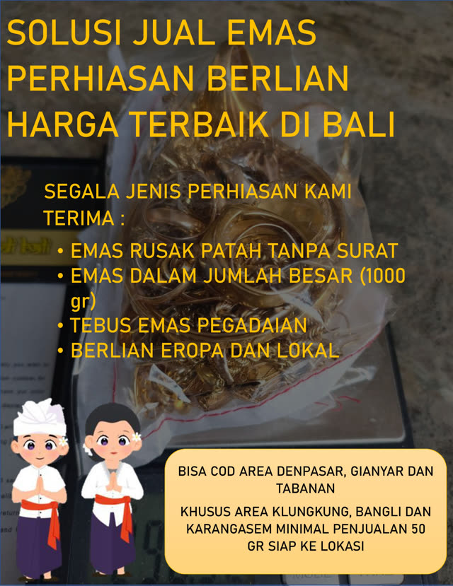 Iklan JUAL BELI EMAS BALI harga terbaik