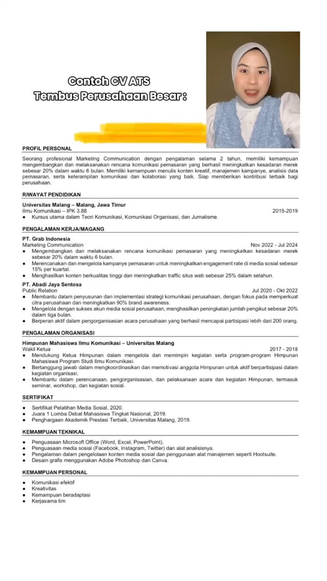 Iklan jasa upgrade CV Goresume.id