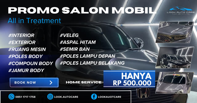 Iklan Lookautocare paket salon mobil