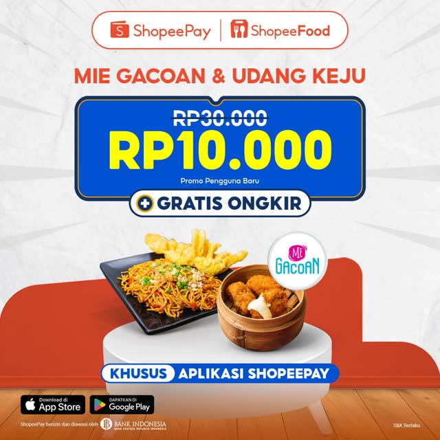 Iklan promo ShopeePay harga coret menu makanan