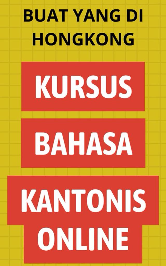 Iklan TikTok kursus bahasa Kanton online untuk TKW Hong Kong