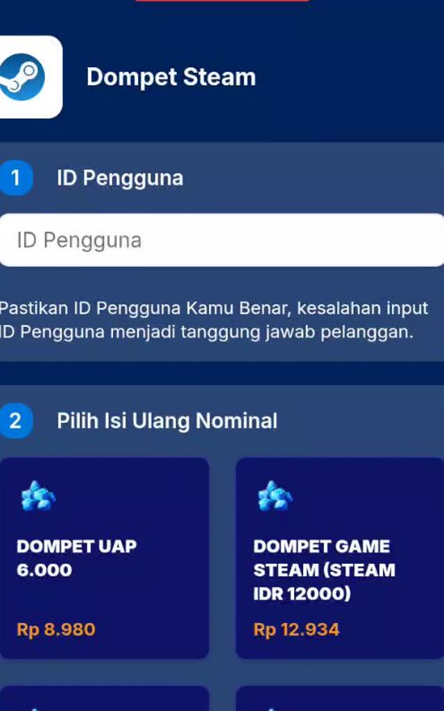 Iklan TikTok digital.gamesquad.id isi ulang Steam Wallet